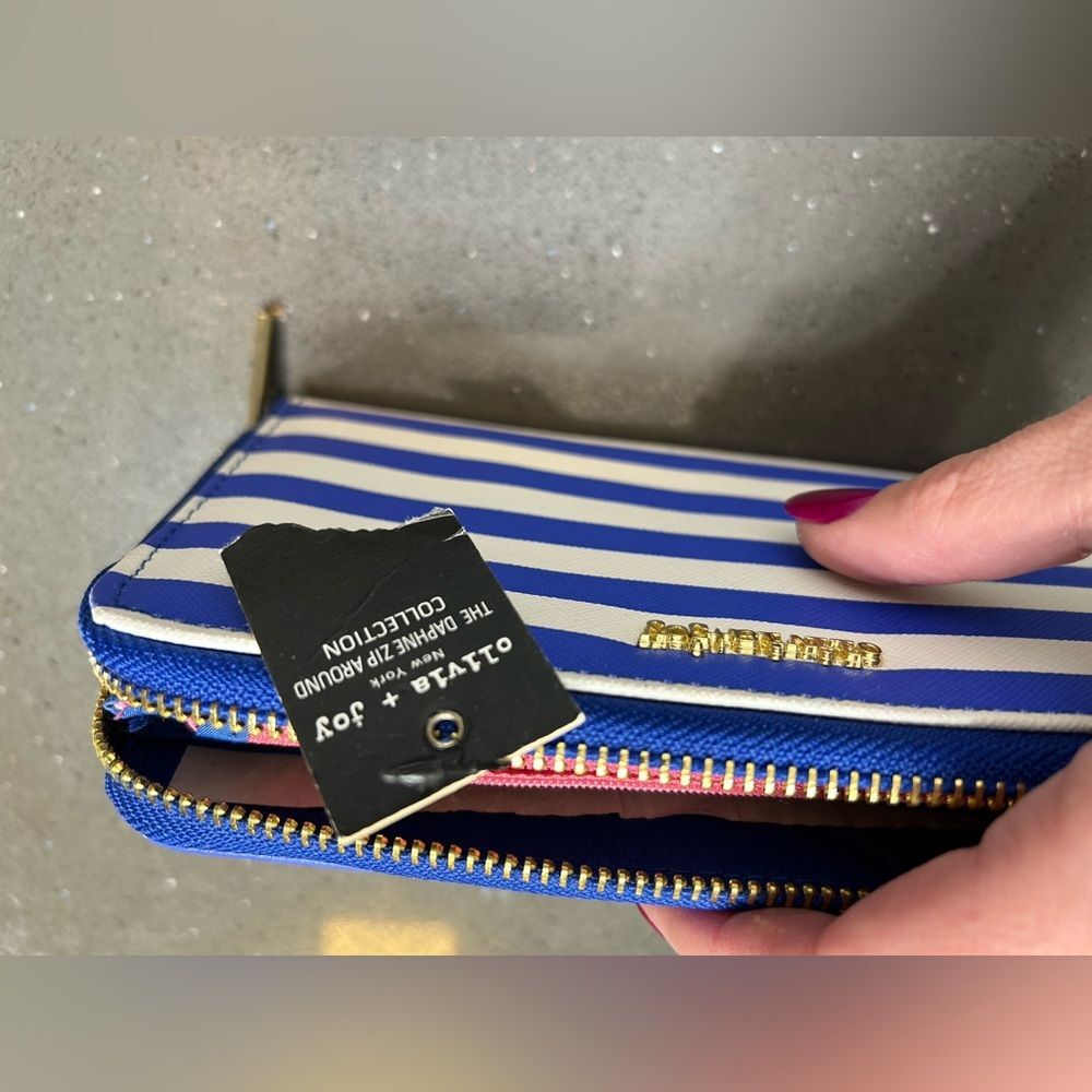 Olivia + Joy Striped Blue and White Wallet - Picture 4 of 5